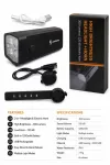 iLike Įkraunamas Dviračio Priekinis Žibintas su 120dB Elektriniu Signalu, 300 Liumenų LED Dviračio &Scaron;viesa, USB Įkraunamas, Vairo Nuotolinio Valdymo Pulteliu