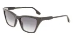 Victoria Beckham VB638S-001 Moteri&scaron;ki kvadratiniai akiniai nuo saulės juodi/pilki 55/17/140 mm
