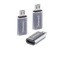Intenso USB-C į Micro-USB adapteris C480M, juodas, 480 Mbps