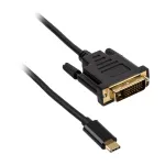 Akasa USB Type-C į DVI jungiamasis adapteris-kabelis, juodas (AK-CBCA10-18BK)