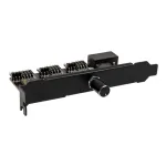 PCI lizdo ventiliatorių ir RGB LED valdiklis Lamptron CFM36, juodas