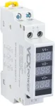 VCX DVM 3 fazių modulinis įtampos indikatorius 80-500 V AC, montuojamas ant DIN bėgelio
