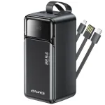 AWEI PA-107 Power Bank 50000mAh 22.5W PD 3xUSB Black