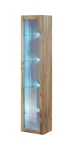 Vitrininė spinta Cama Meble VIGO 180 &ndash; sieninė stiklinė vitrina, 1800&times;400&times;300 mm, wotan ąžuolas