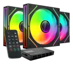 Mars Gaming MF3DPROKIT au&scaron;inimo ventiliatorių rinkinys 3&times;120 mm ARGB juodas