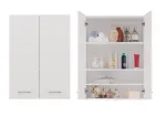 Topeshop POLA MINI DD balta vonios spintelė su stalčiais Balta