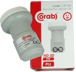 CORAB C120TWN Twin LNB keitiklis &ndash; 2 i&scaron;ėjimai, 40 mm feedhorn, žemas triuk&scaron;mas 0,1 dB, atsparus orams F-Type
