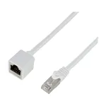 LogiLink Professional CAT 6a S/FTP prailginimo laidas, RJ-45 ki&scaron;tukas&ndash;lizdas, 1 m, baltas, LSZH, Snagless