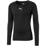 Puma Liga Baselayer Tee LS ilgarankoviai kompresiniai mar&scaron;kinėliai vyrams, juodi 655920 03 S