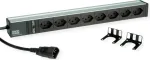 Bachmann 19 colių 1U 8 lizdų C13 90&deg; kampu PDU su C14 įvadu, 2 m kabeliu (800.4023)