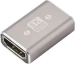 SpeaKa Professional SP-11301992 HDMI adapteris, moteri&scaron;kas-moteri&scaron;kas, 8K 60Hz, 4K 120Hz, aliuminis, pilkas