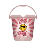 keeeper Deco Bucket 10L Ilvie Emoji Stay Positive, Nordic Pink, apvalus, PP, &Oslash;30x28 cm
