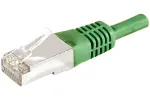 EXERTIS CONNECT CAT 6a F/UTP komutacinis kabelis, 0,3 m, žalias, 10 Gbps, plonas snagless