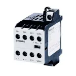 Siemens SIRIUS 3TG10 mini kontaktorius 3TG1010-0AC2, 3 polių, 24 V AC ritė, 3 A AC-3, 1 NO pagalbinis kontaktas