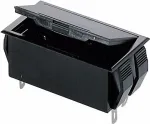 Bopla baterijų laikiklis 2 AA (Mignon) elementams, 9V bloko jungtis, litavimo kontaktai, 65 x 37 x 21,5 mm, juodas 46300000