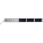 Liebernetz 9 lizdų C13 stovo PDU su apsauga nuo vir&scaron;įtampių ir EMI/RFI filtru, &scaron;viesiai pilkas 90LNSDL9C13NF