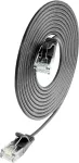 Wirewin Cat.6 SLIM-Light tinklo kabelis U/UTP 0,5m juodas (PKW-LIGHT-K6 0.5 SW)