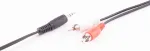SHIVERPEAKS BASIC-S garso kabelis, 2 x RCA male į 3,5 mm jack male, 2,5 m, stereo, juodas BS30832-2.5