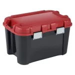 KETER DIY Totem 60L daiktų dėžė su dangčiu, 59 x 39,5 x 36 cm, juoda/raudona
