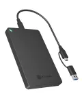 ICY BOX IB-201T-CU31 SSD dėklas Juodas 2.5 colio