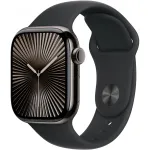 Apple Watch Series 10 Slate Titanium Sport Band Black - M/L GPS + Cellular 42mm MWXH3QF/A 2024
