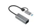 i-tec Metal USB-C/USB-A 2.5Gbps Ethernet Adapter, laidinis, USB Type-A / USB Type-C, Ethernet, 2500 Mbit/s, pilka