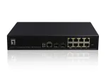 LevelOne KILBY 10-Port L2 valdomas Gigabit PoE jungiklis, 2 x SFP, 802.3at/af PoE, 125 W, 8 PoE i&scaron;ėjimai