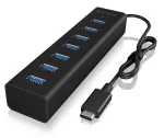 ICY BOX IB-HUB1700-C3 USB 3.2 Gen 1 (3.1 Gen 1) Type-C 5000 Mbit/s Juodas