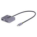 StarTech.com USB-C vaizdo adapteris, USB-C į HDMI VGA kelių prievadų adapteris, 3.5 mm garsas, 4K 60Hz HDR, 100W PD perdavimas, suderinamas su Thunderbolt 3/4 - USB-C kelioninis ekrano adapteris