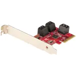 &bdquo;StarTech.com&ldquo; 6 prievadų PCIe SATA III 6Gbps plėtimosi kortelė &ndash; ASM1166, ne RAID, žemo/profilio