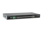 LevelOne KILBY 28 prievadų L3 Lite valdomas gigabitinis &scaron;viesolaidinis jungiklis, 4 x 10GbE SFP+, 4 x Gigabit SFP/RJ45 Combo