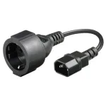Microconnect PE130075 maitinimo laidas IEC C14 į Schuko CEE 7/7 lizdą, 250 V, 0,23 m, juodas
