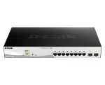 D-Link DGS-1210-10MP valdomas L2 gigabitinės eterneto (10/100/1000) maitinimas per Ethernet (PoE) jungiklis juodas, pilkas