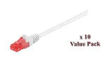 Microconnect V-UTP603WVP Cat6 U/UTP tinklo kabelių komplektas, 3 m, baltas, 10 vnt.