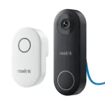 Reolink D340P - 5MP laidinis vaizdo durų skambutis su skambučio garsu, PoE, asmens aptikimu, dvipusiu garsu, suderinamas su NVR