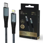 Laidas Extralink Smart Life 27W USB-C &ndash; Lightning 100 cm TPE 9V 3A juodas