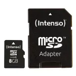 INTENSO 3413460 atminties kortelė Micro SDHC 8GB, klasė 10 su adapteriu