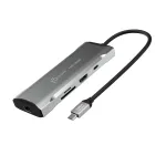 j5create JCD393 4K60 Elite USB-C 10Gbps mini dokas, kosminė pilka