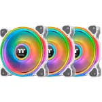 Thermaltake Riing Quad 12 RGB TT Premium Edition au&scaron;inimo ventiliatoriai CL-F100-PL12SW-A, 120 mm, 3 vnt. su valdikliu, balti