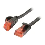 Pataisos laidas RJ45 CAT6 250MHz 3m juodas UTP (U/UTP) PVC plok&scaron;čias Synergy 21