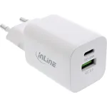 InLine USB maitinimo blokas, įkroviklis USB-A + USB-C, 33 W, PD + QC, baltas