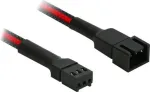 Nanoxia Single Sleeve - Verl&auml;ngerungskabel f&uuml;r L&uuml;fterspannungsversorgung - Molex, 3-polig (W) bis Molex, 3-polig (M) - 30 cm - Schwarz, Rot
