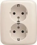 BUSCH JAEGER BJ 202 EUJ-214 202 EUJ-214 SCHUKO dvigubas ki&scaron;tukinis lizdas