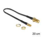DeLOCK 88484 antenos kabelis, SMA lizdas montuojamas į korpusą &ndash; TS-9 ki&scaron;tukas, RG-174, 0,2 m, juodas