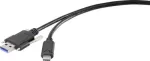Renkforce RF-3386040 Laido adapteris USB 3.2 Type A į USB-C juodas (RF-3386040)
