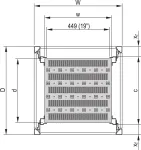SCHROFF 19 inch stelažinė lentyna, stacionari, 75 kg - 19 inchFACHB.STAT.600B 500T 7021 (22117845)