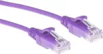 ACT Purple 3 m LSZH U/UTP CAT6 duomenų centro plonas pataisinis kabelis su apsaugotais RJ45 jungtimis