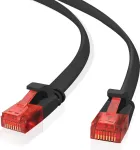 Ethernet pataisos laidas helos Ultra Flat Slim Cat 6 5,0 m Juoda