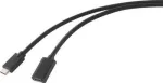 Renkforce USB 3.2 Gen2x2 kabelis USB-C&trade; ki&scaron;tukas &ndash; USB-C&trade; lizdas 1,00 m juoda PVC apvalkalu (RF-4755220)