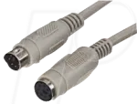 S/CONN 78106-2 PS/2 kabelis 1,8 m 6 kontaktų Mini-DIN baltas